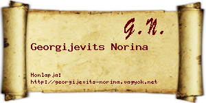 Georgijevits Norina névjegykártya